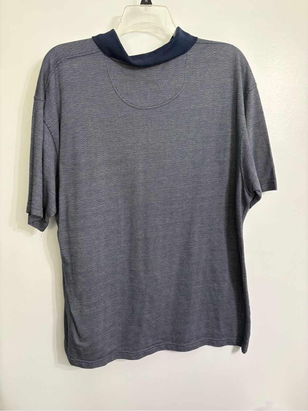 Saddlebred Heathered Navy Short-Sleeve Polo 2X shirt cotton everyday classic - Picture 3 of 7